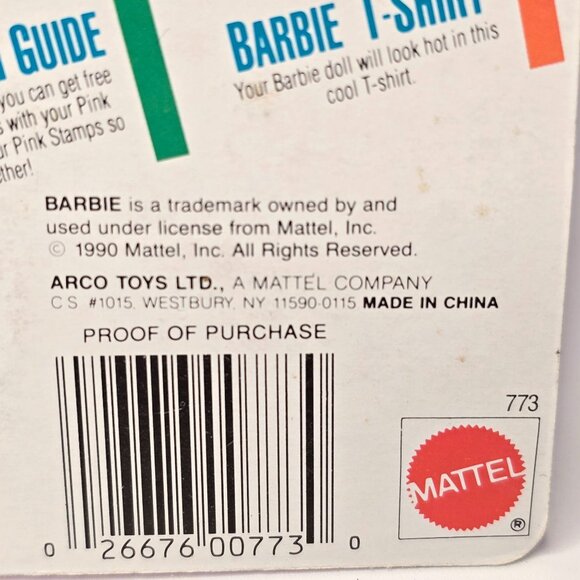 VTG 1990 Barbie Dream Wear Pajama Set w/ White Cat Accessory MOC Mattel - Picture 4 of 4